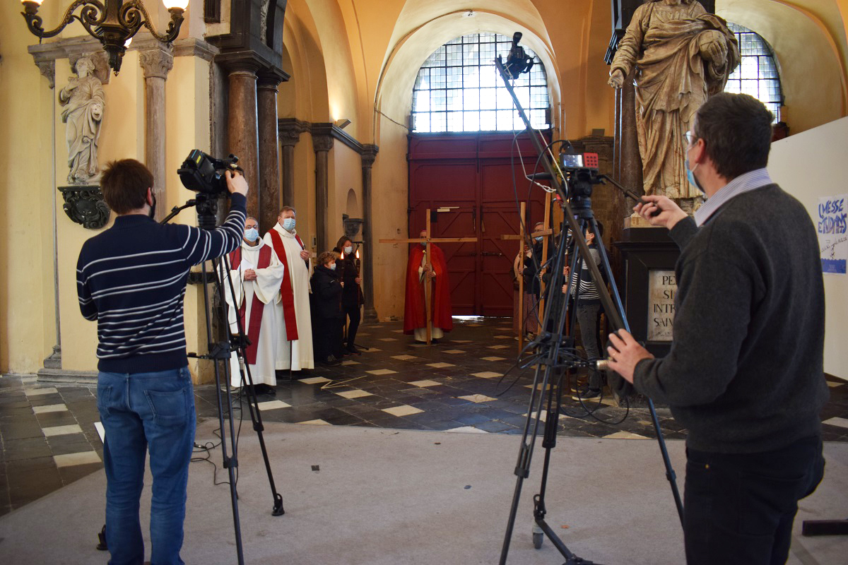 Chemin de Croix 2021 Tournai Tournage 05b